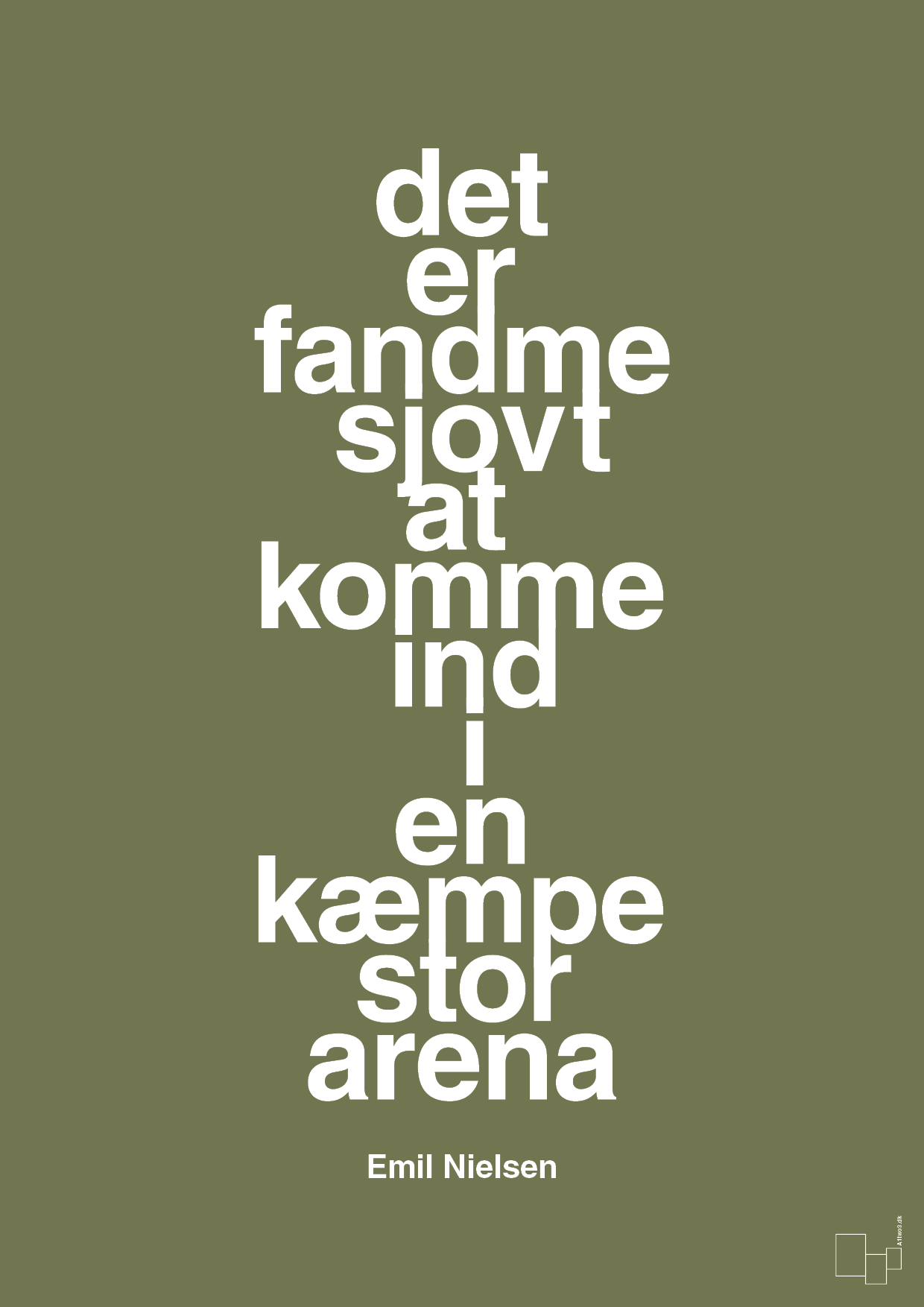 plakat: det er fandme sjovt at komme ind i en kæmpe stor arena - secret meadow-Håndbold-A1two3