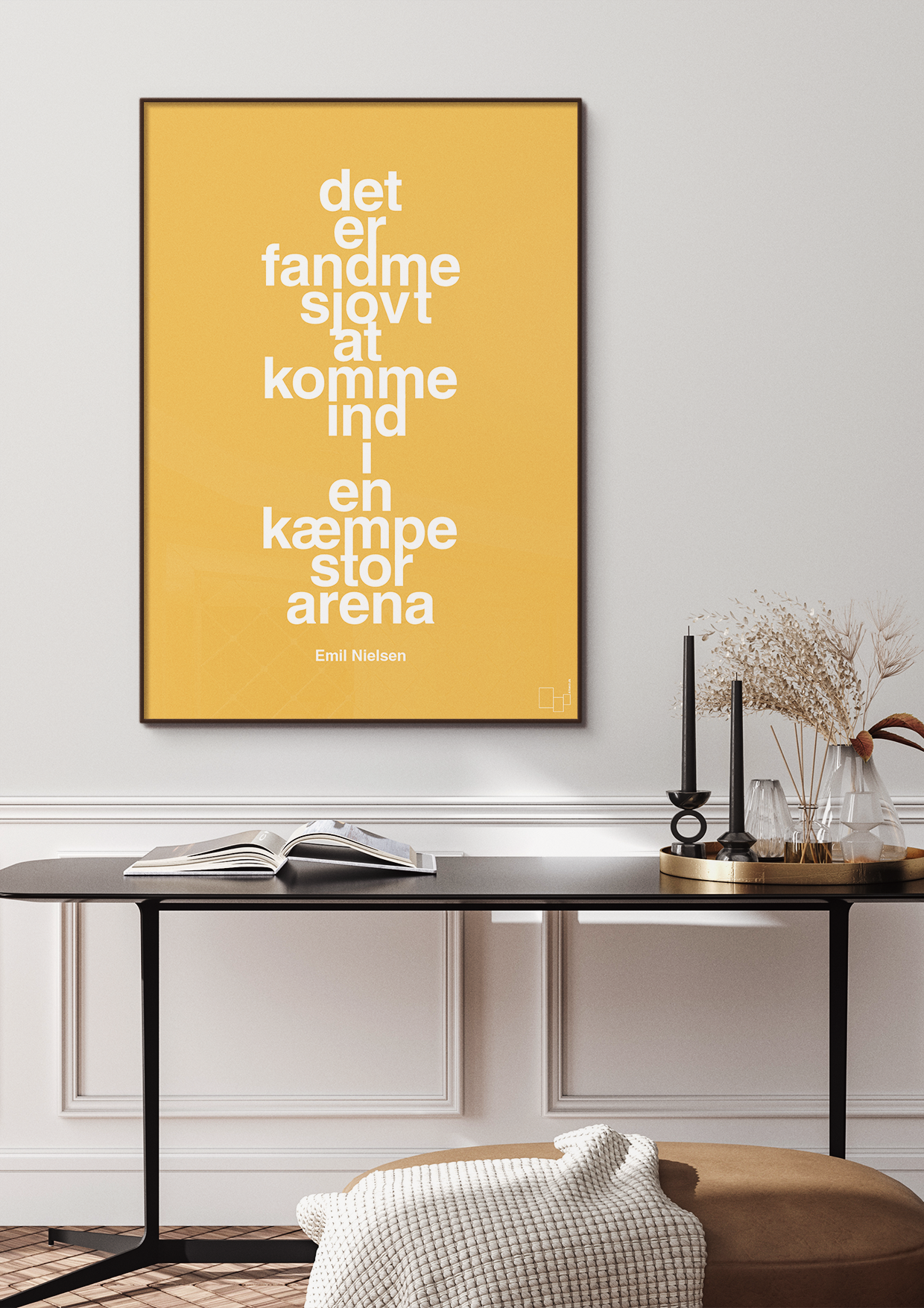 plakat: det er fandme sjovt at komme ind i en kæmpe stor arena - graphic charcoal-Håndbold-A1two3