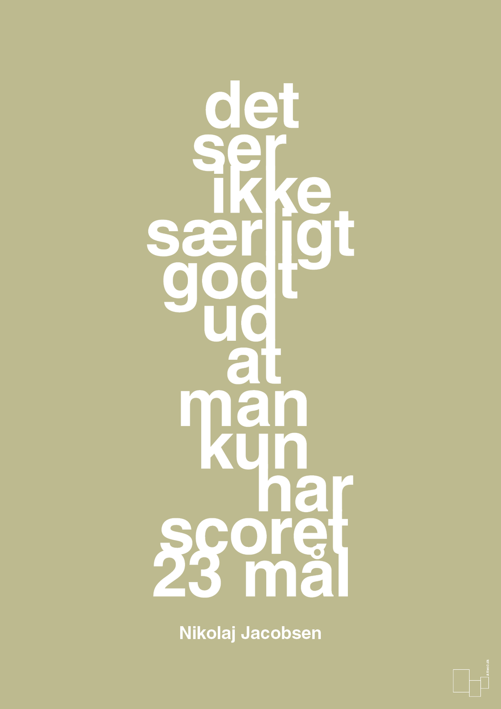 plakat: det ser ikke særligt godt ud at man kun har scoret 23 mål - back to nature-Håndbold-A1two3