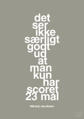 plakat: det ser ikke særligt godt ud at man kun har scoret 23 mål - battleship gray-Håndbold-A1two3