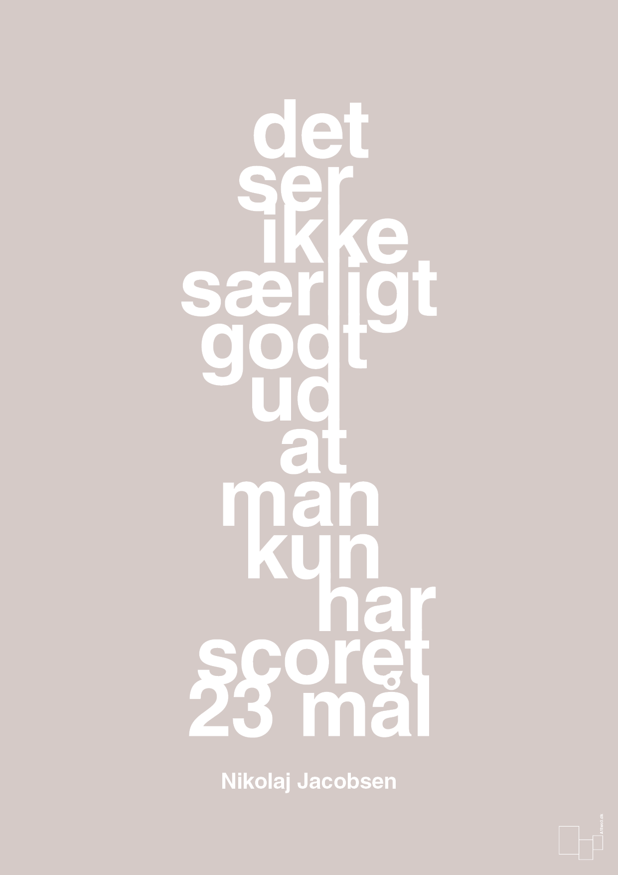 plakat: det ser ikke særligt godt ud at man kun har scoret 23 mål - broken beige-Håndbold-A1two3