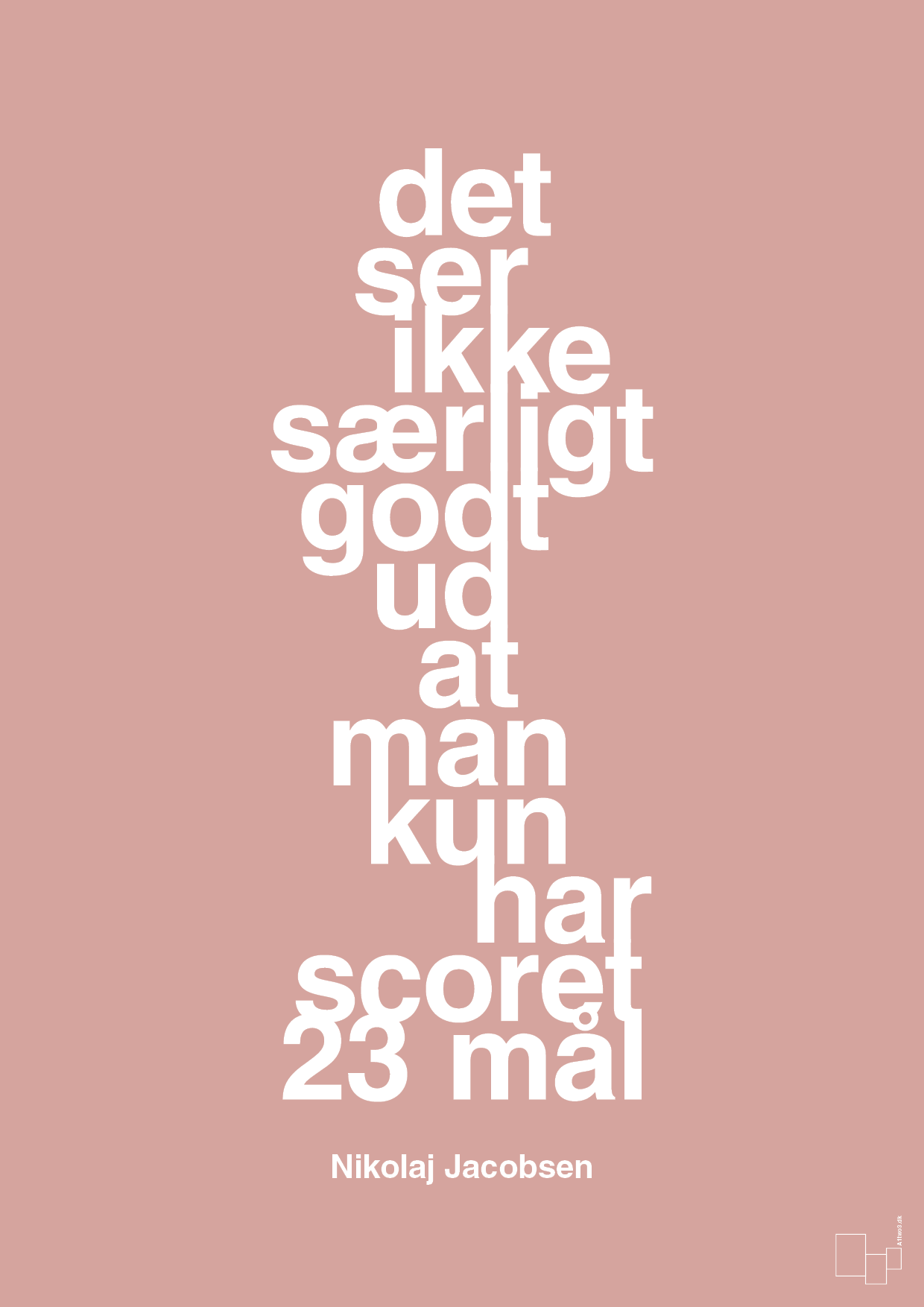 plakat: det ser ikke særligt godt ud at man kun har scoret 23 mål - bubble shell-Håndbold-A1two3