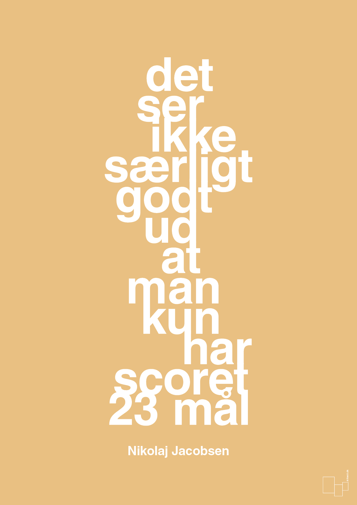 plakat: det ser ikke særligt godt ud at man kun har scoret 23 mål - charismatic-Håndbold-A1two3