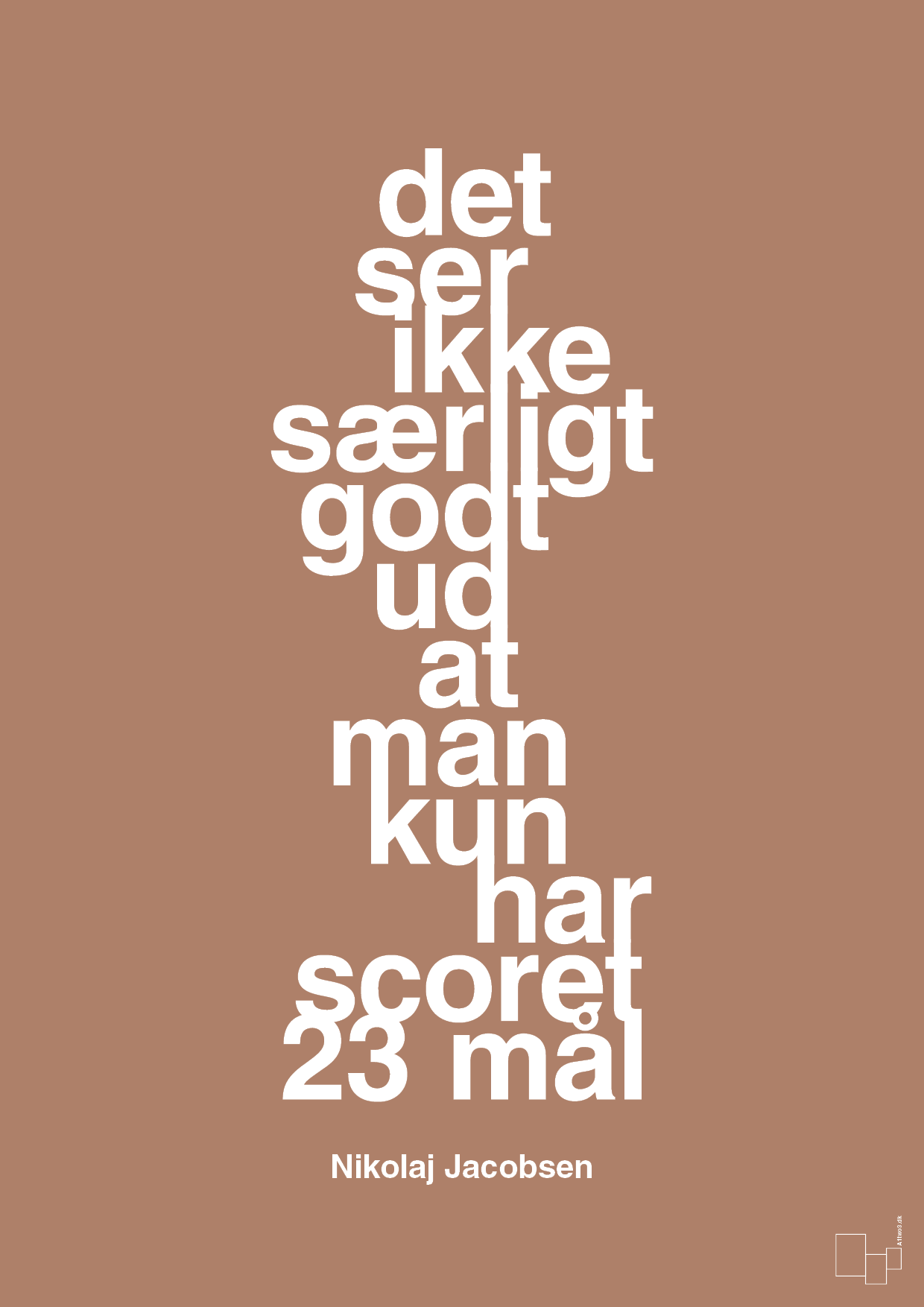 plakat: det ser ikke særligt godt ud at man kun har scoret 23 mål - cider spice-Håndbold-A1two3