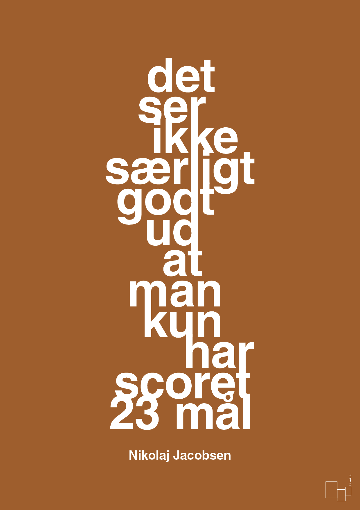 plakat: det ser ikke særligt godt ud at man kun har scoret 23 mål - cognac-Håndbold-A1two3