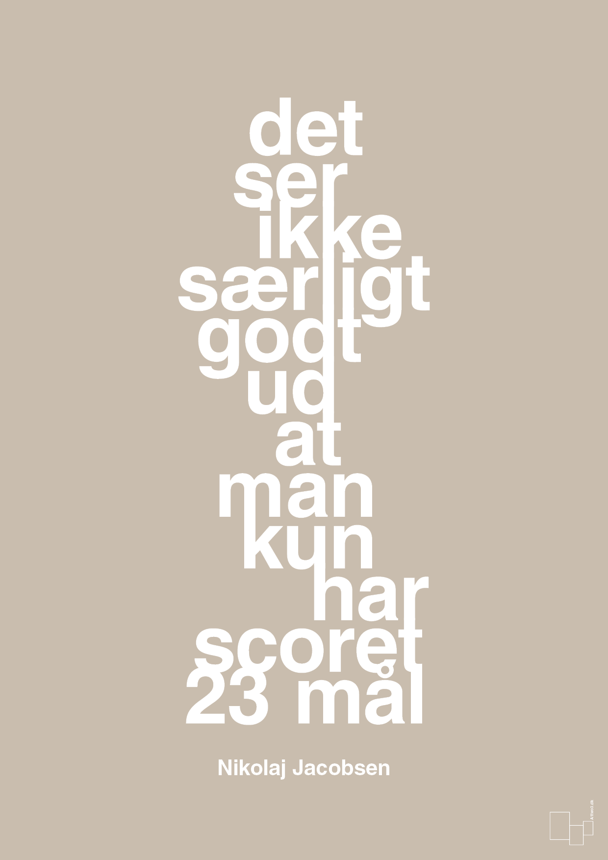 plakat: det ser ikke særligt godt ud at man kun har scoret 23 mål - creamy mushroom-Håndbold-A1two3