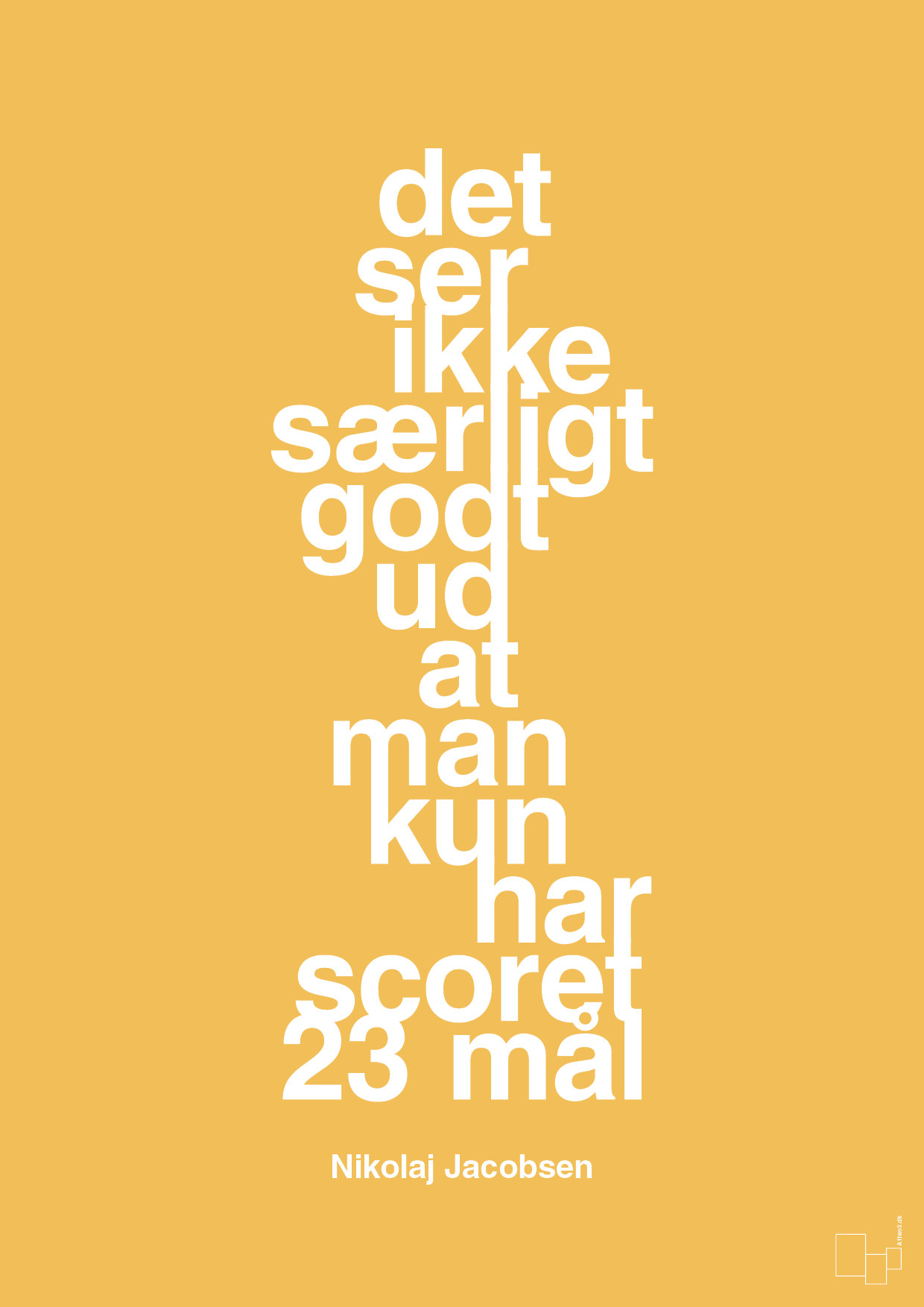 plakat: det ser ikke særligt godt ud at man kun har scoret 23 mål - honeycomb-Håndbold-A1two3