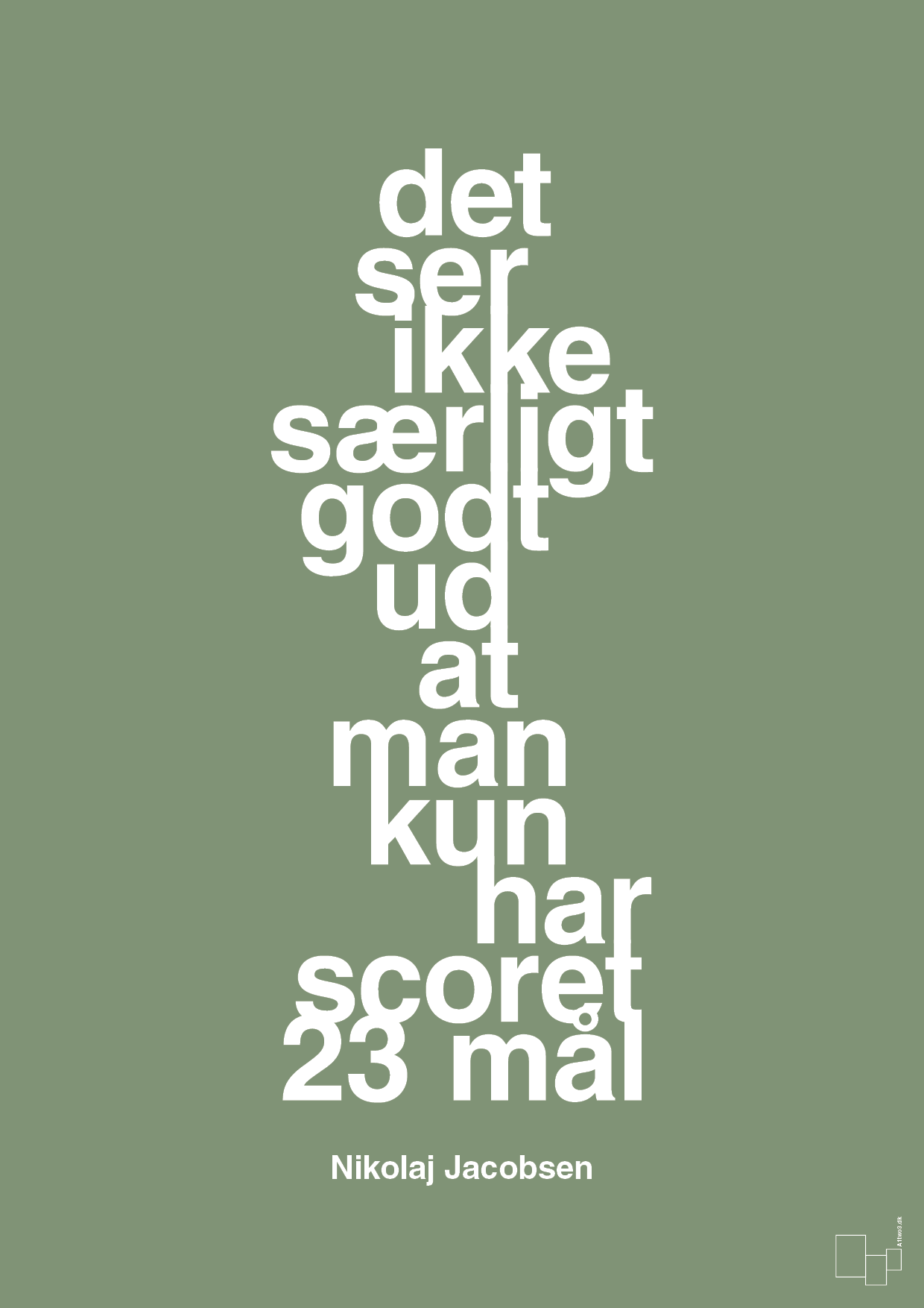 plakat: det ser ikke særligt godt ud at man kun har scoret 23 mål - jade-Håndbold-A1two3