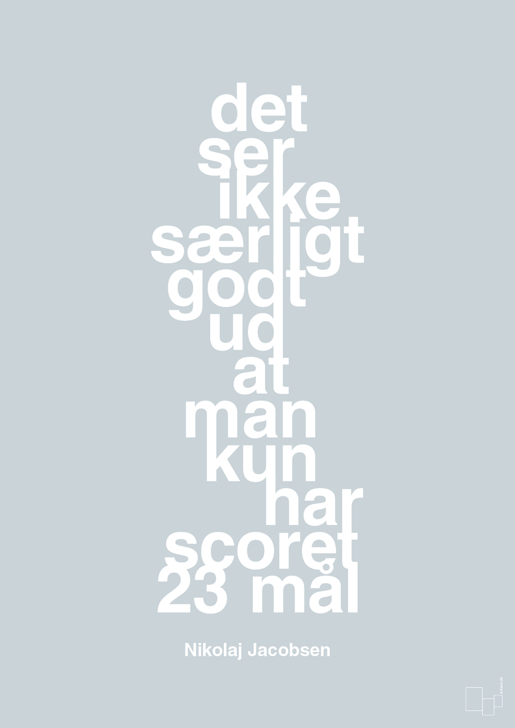 plakat: det ser ikke særligt godt ud at man kun har scoret 23 mål - light drizzle-Håndbold-A1two3
