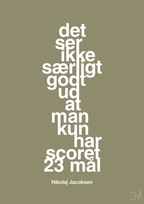 plakat: det ser ikke særligt godt ud at man kun har scoret 23 mål - misty forrest-Håndbold-A1two3