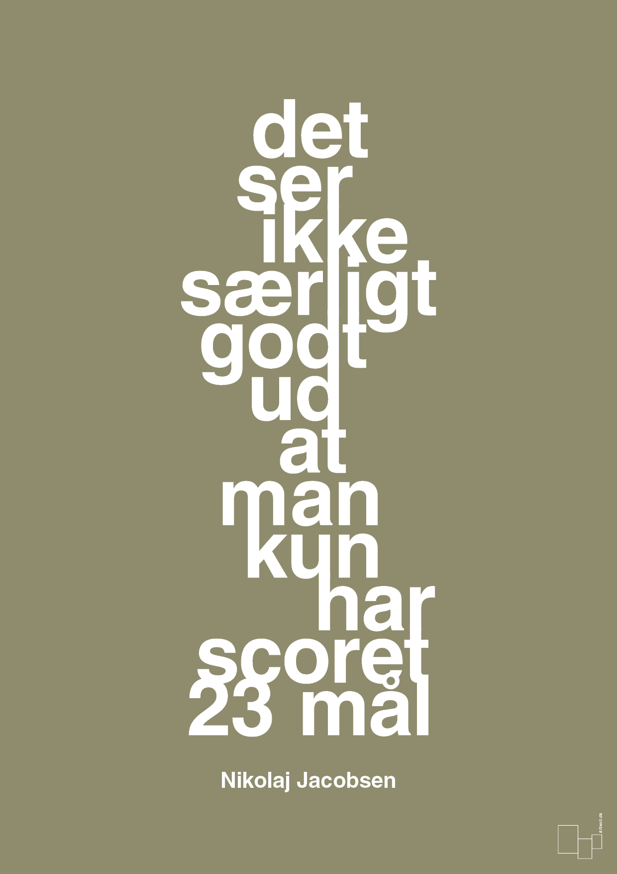 plakat: det ser ikke særligt godt ud at man kun har scoret 23 mål - misty forrest-Håndbold-A1two3