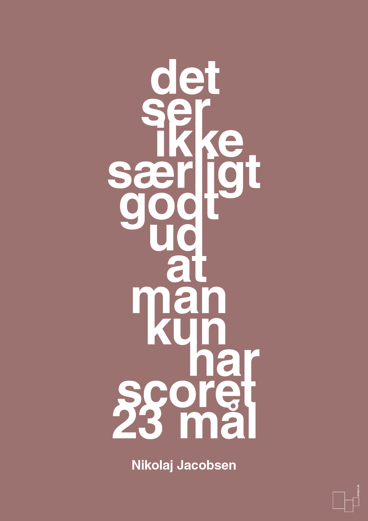 plakat: det ser ikke særligt godt ud at man kun har scoret 23 mål - plum-Håndbold-A1two3