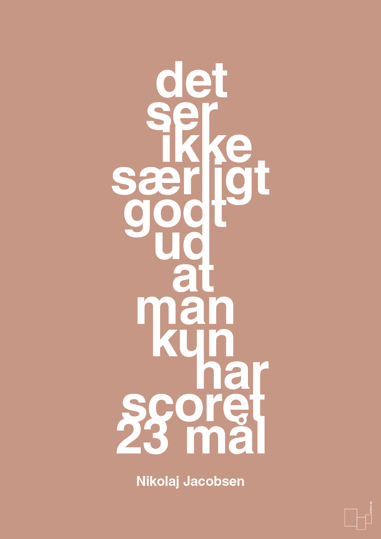 plakat: det ser ikke særligt godt ud at man kun har scoret 23 mål - powder-Håndbold-A1two3
