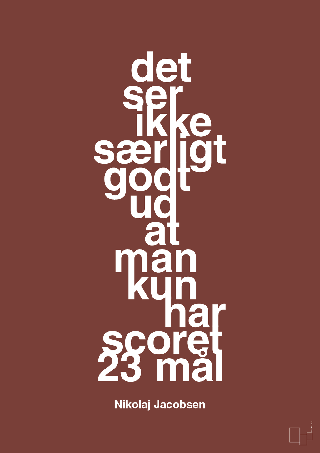 plakat: det ser ikke særligt godt ud at man kun har scoret 23 mål - red pepper-Håndbold-A1two3