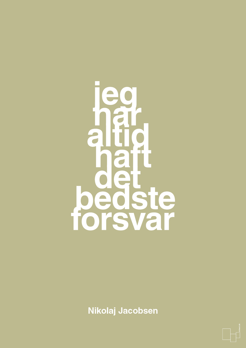plakat: jeg har altid haft det bedste forsvar - back to nature-Håndbold-A1two3