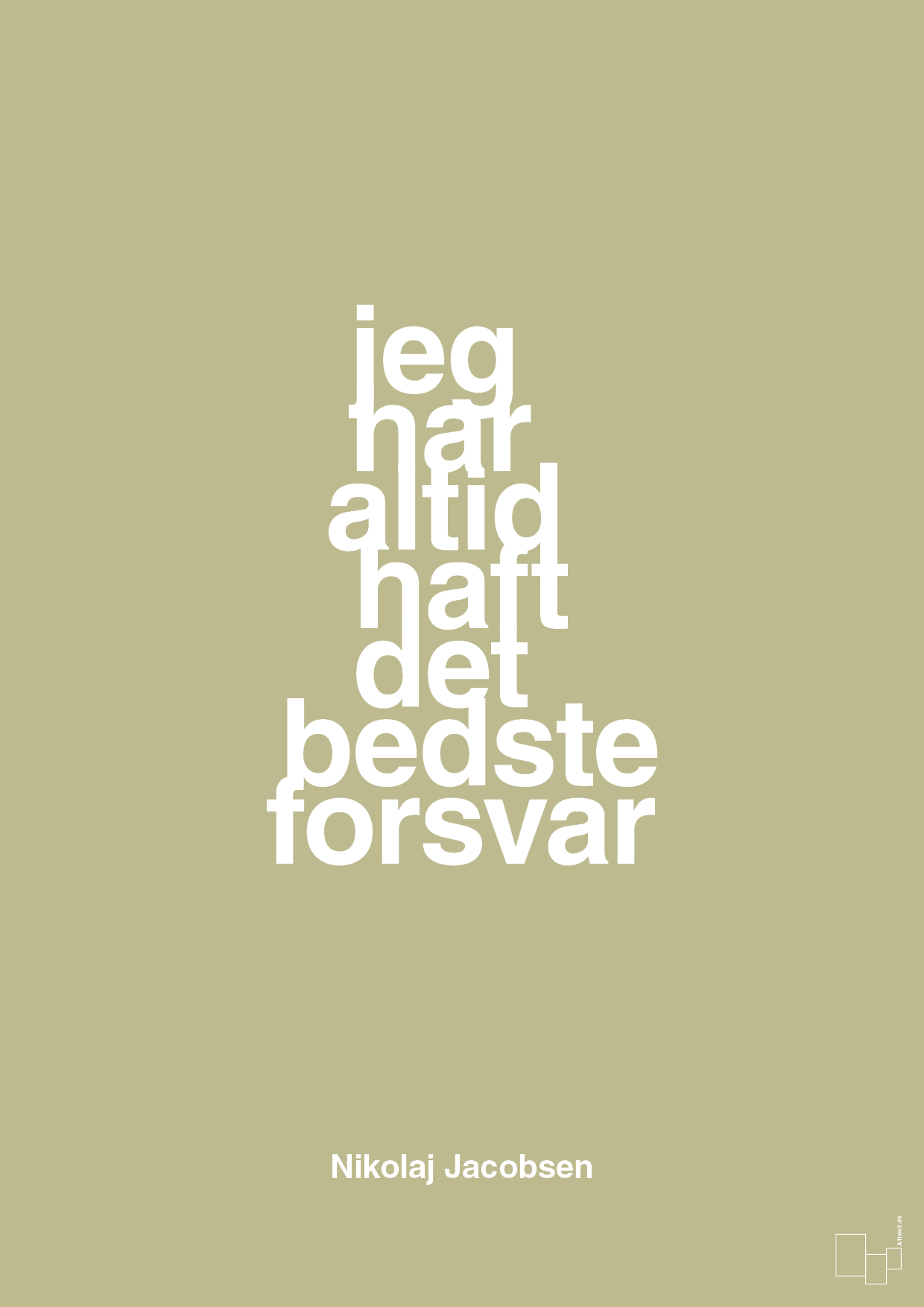 plakat: jeg har altid haft det bedste forsvar - back to nature-Håndbold-A1two3