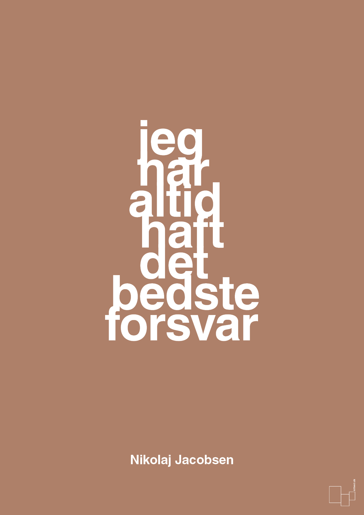 plakat: jeg har altid haft det bedste forsvar - cider spice-Håndbold-A1two3