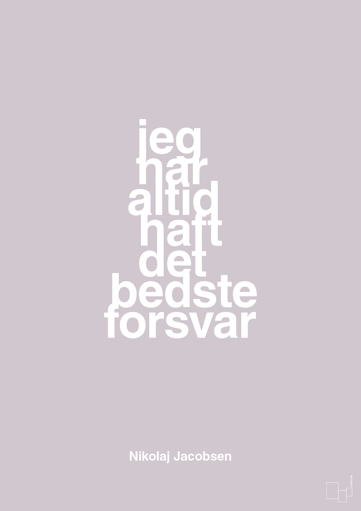 plakat: jeg har altid haft det bedste forsvar - dusty lilac-Håndbold-A1two3