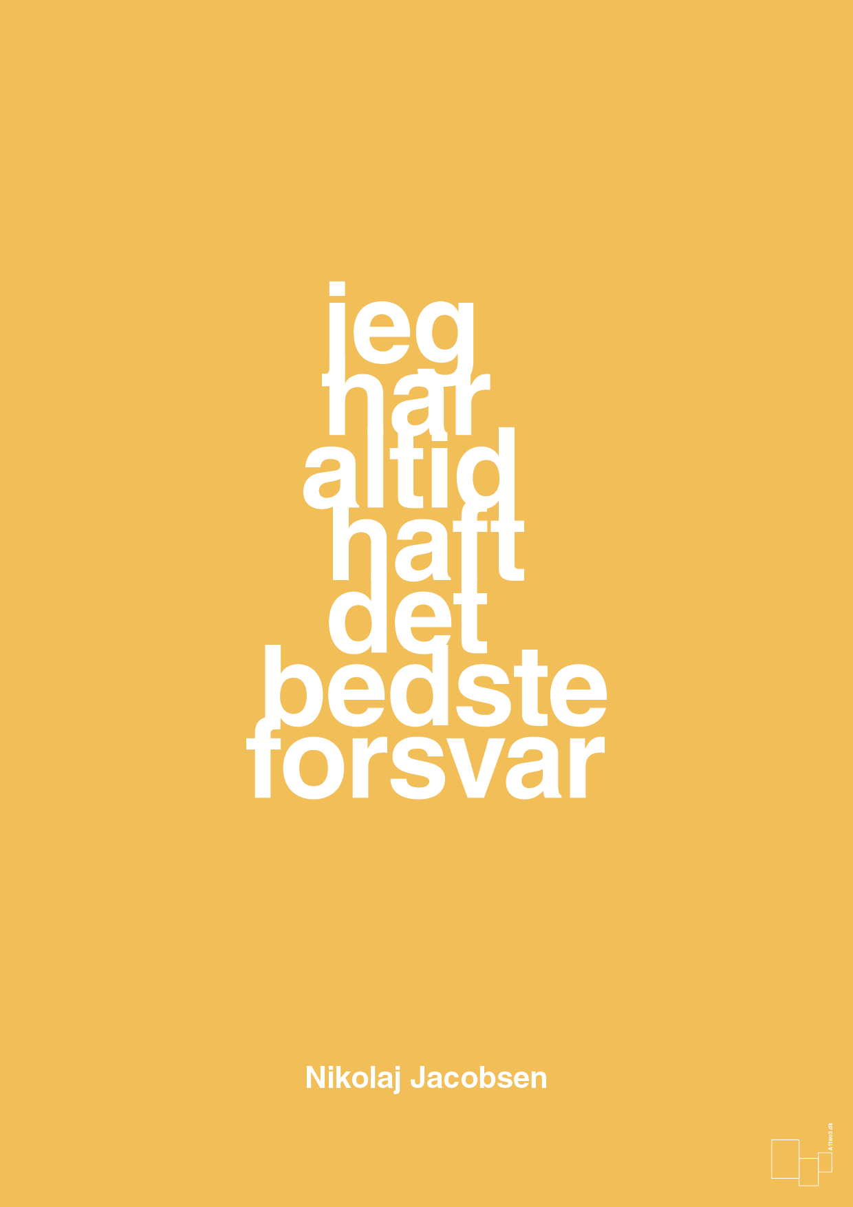plakat: jeg har altid haft det bedste forsvar - honeycomb-Håndbold-A1two3