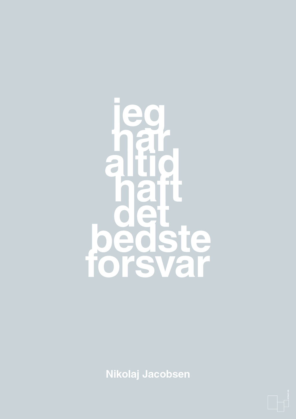 plakat: jeg har altid haft det bedste forsvar - light drizzle-Håndbold-A1two3