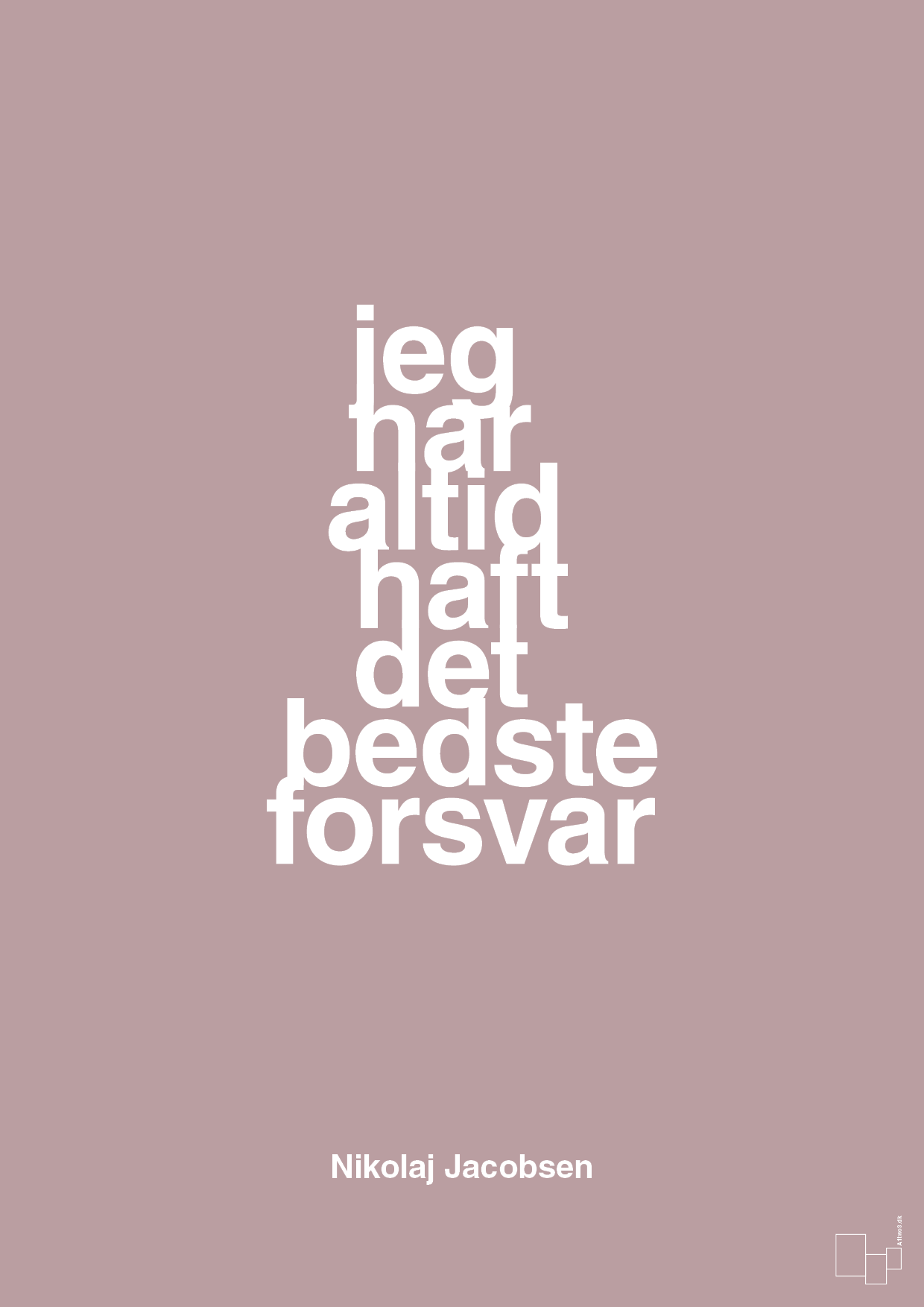 plakat: jeg har altid haft det bedste forsvar - light rose-Håndbold-A1two3