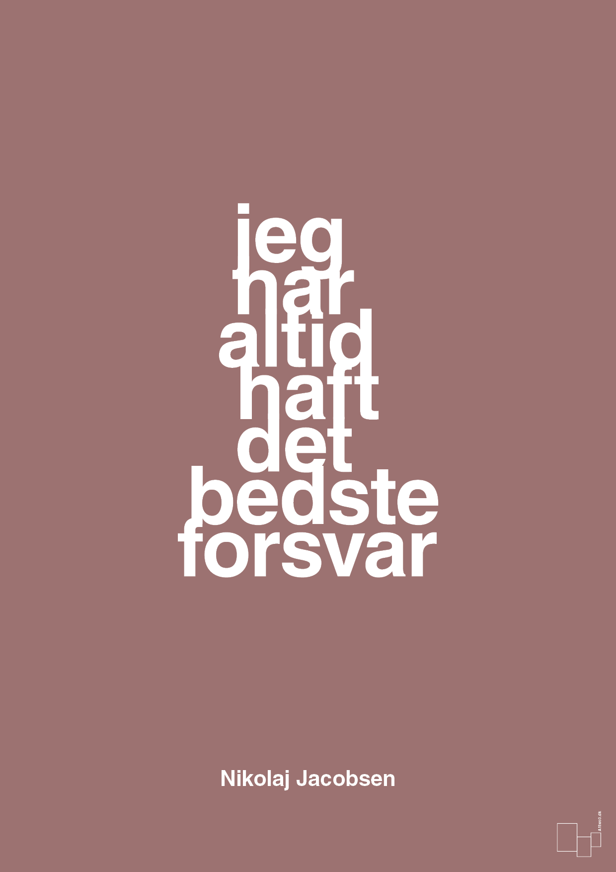 plakat: jeg har altid haft det bedste forsvar - plum-Håndbold-A1two3