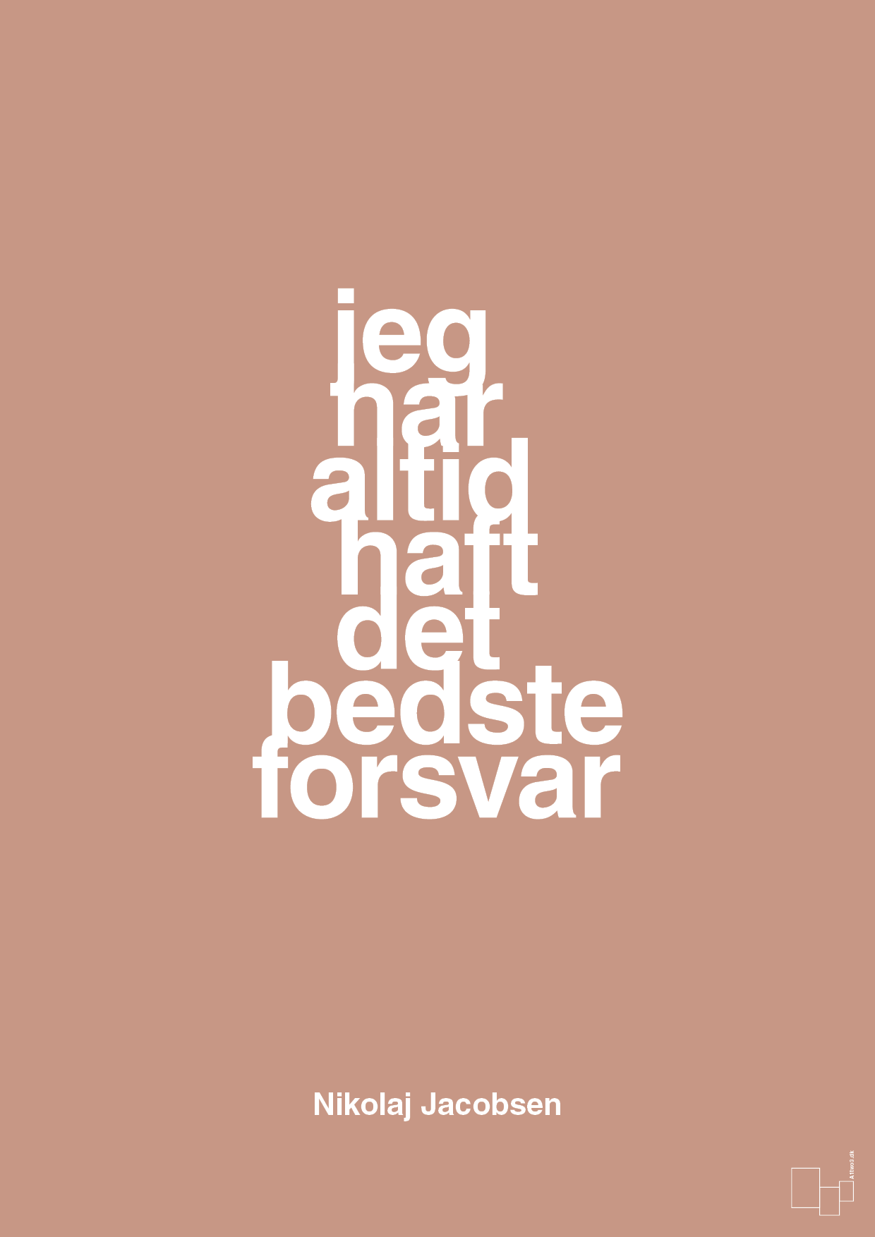 plakat: jeg har altid haft det bedste forsvar - powder-Håndbold-A1two3
