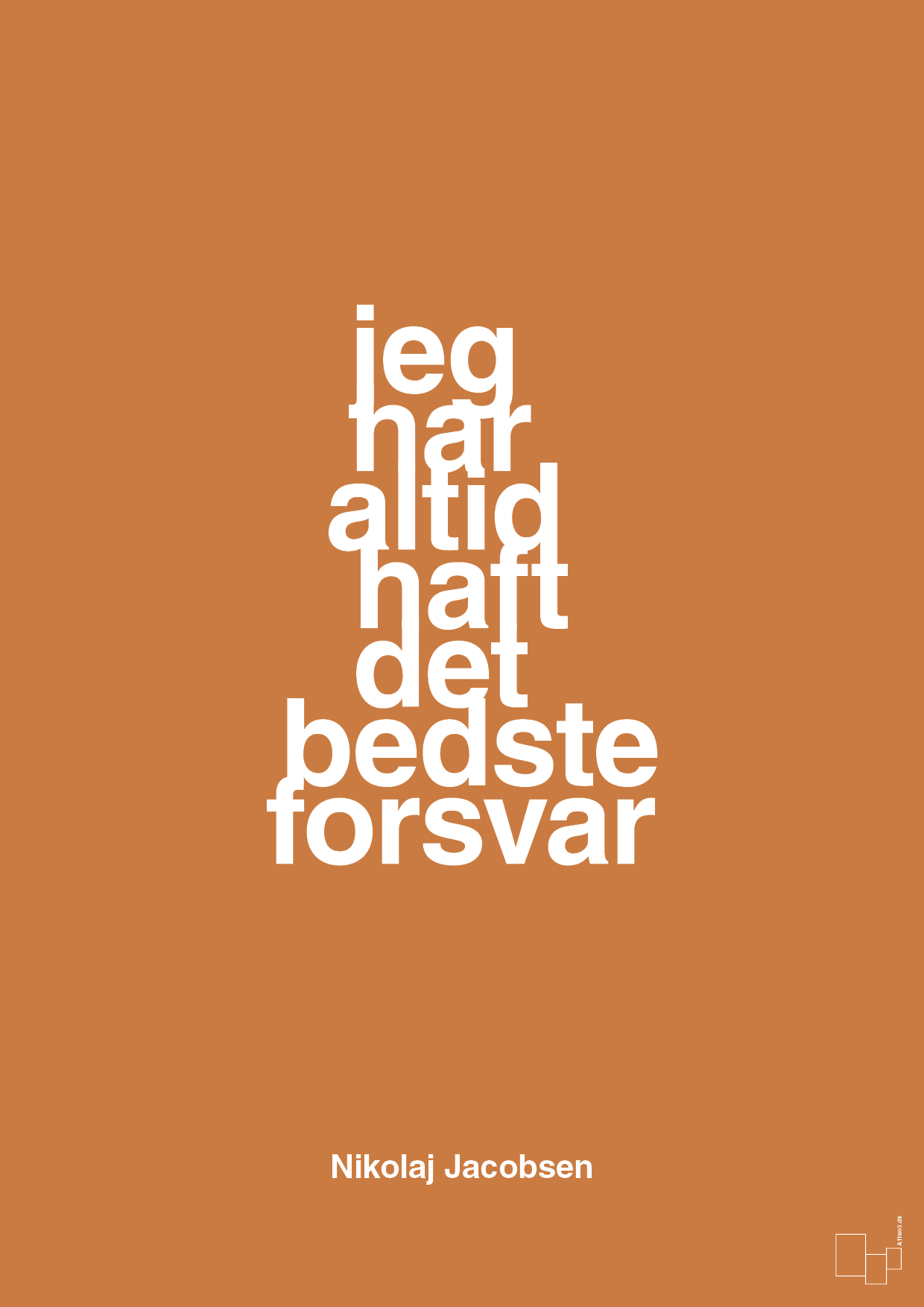 plakat: jeg har altid haft det bedste forsvar - rumba orange-Håndbold-A1two3
