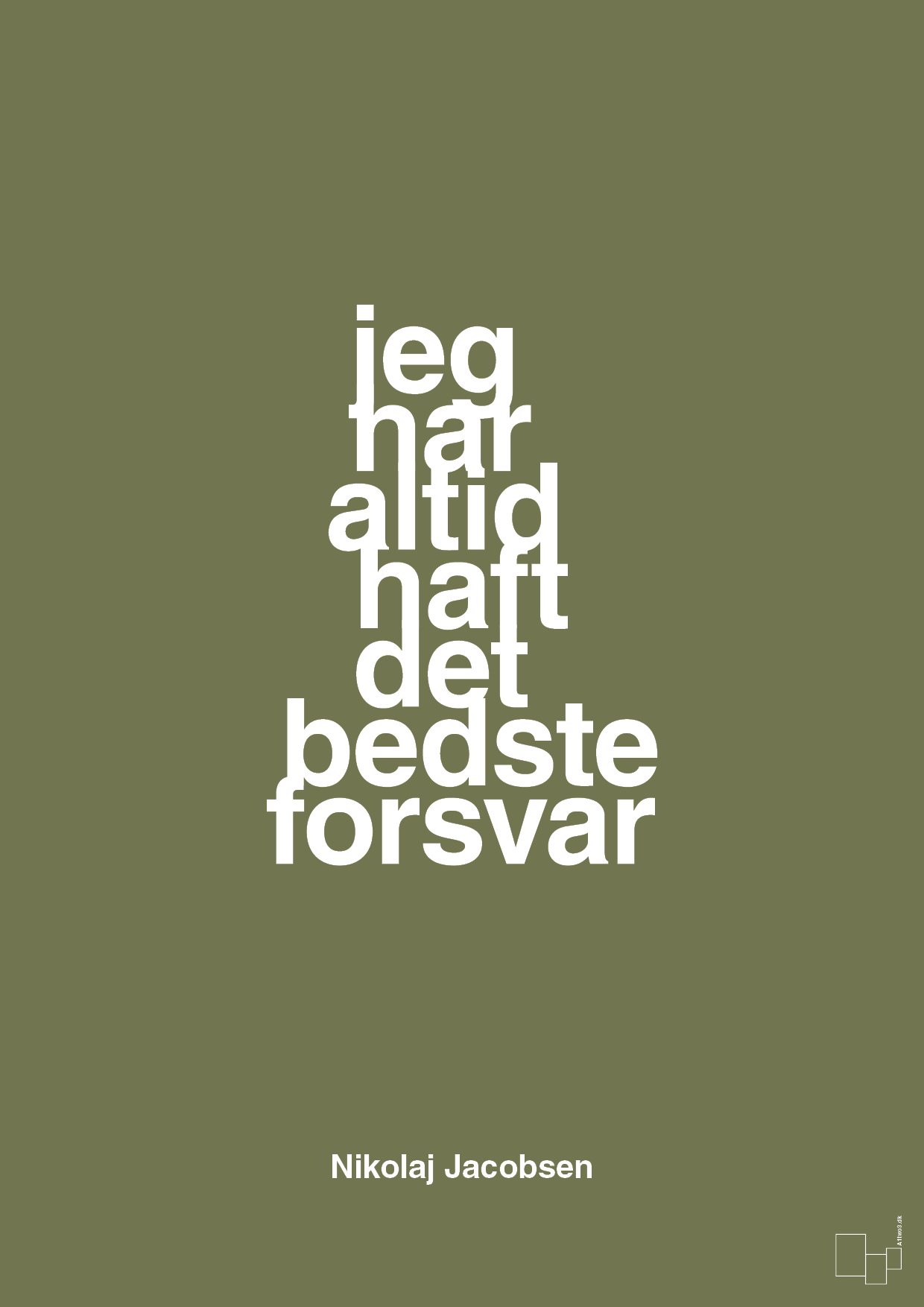 plakat: jeg har altid haft det bedste forsvar - secret meadow-Håndbold-A1two3