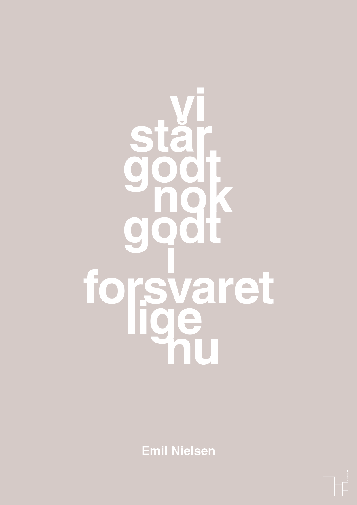 plakat: vi står godt nok godt i forsvaret lige nu - broken beige-Håndbold-A1two3