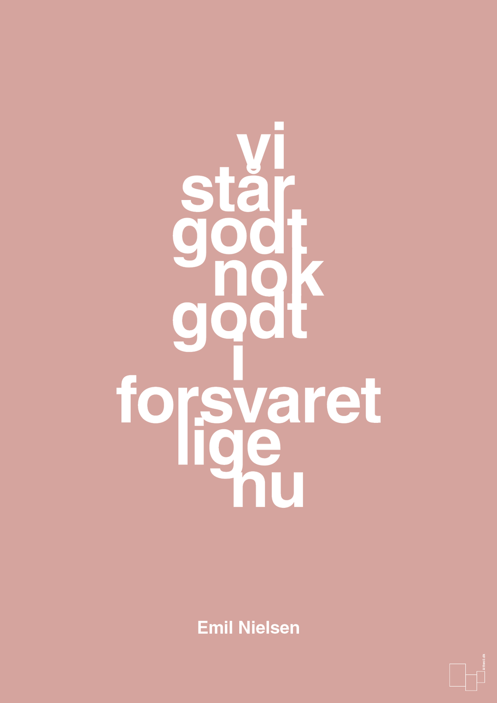 plakat: vi står godt nok godt i forsvaret lige nu - bubble shell-Håndbold-A1two3