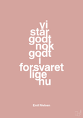 plakat: vi står godt nok godt i forsvaret lige nu - bubble shell-Håndbold-A1two3