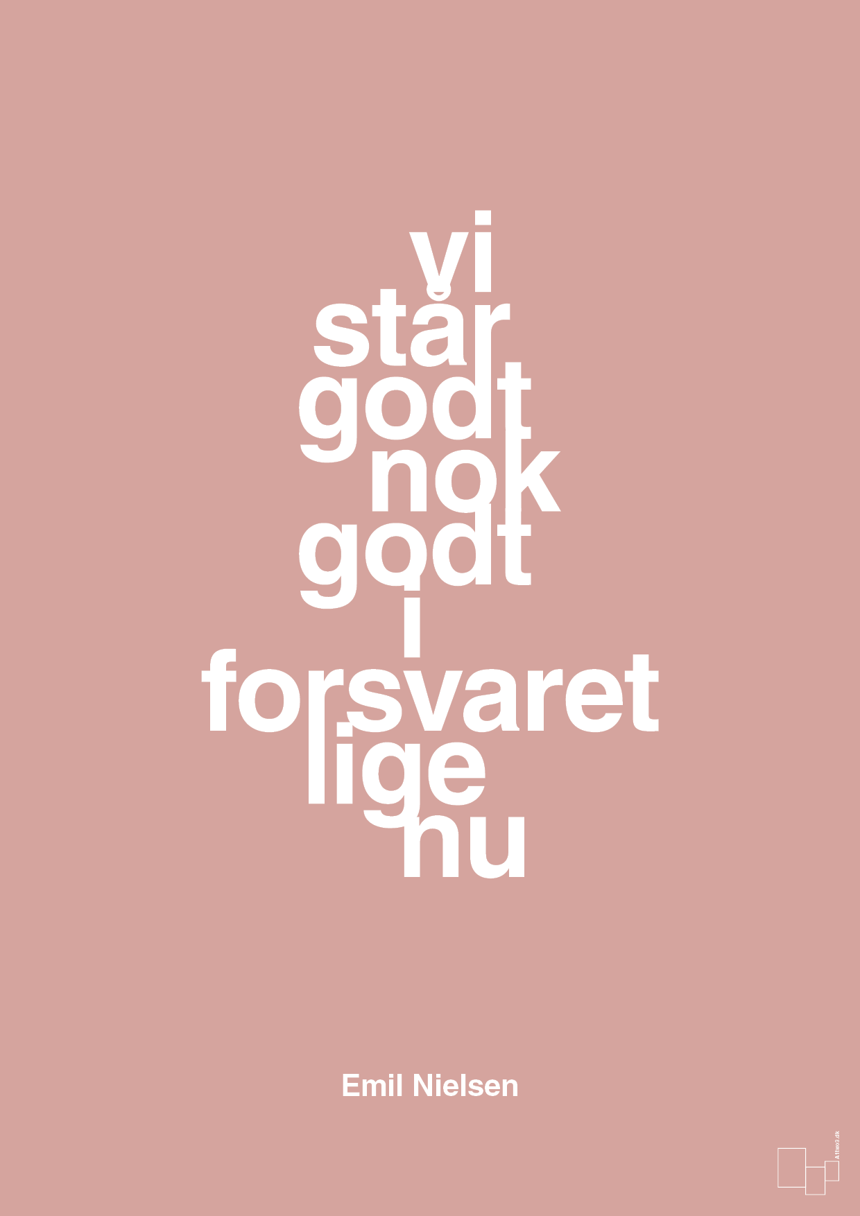 plakat: vi står godt nok godt i forsvaret lige nu - bubble shell-Håndbold-A1two3