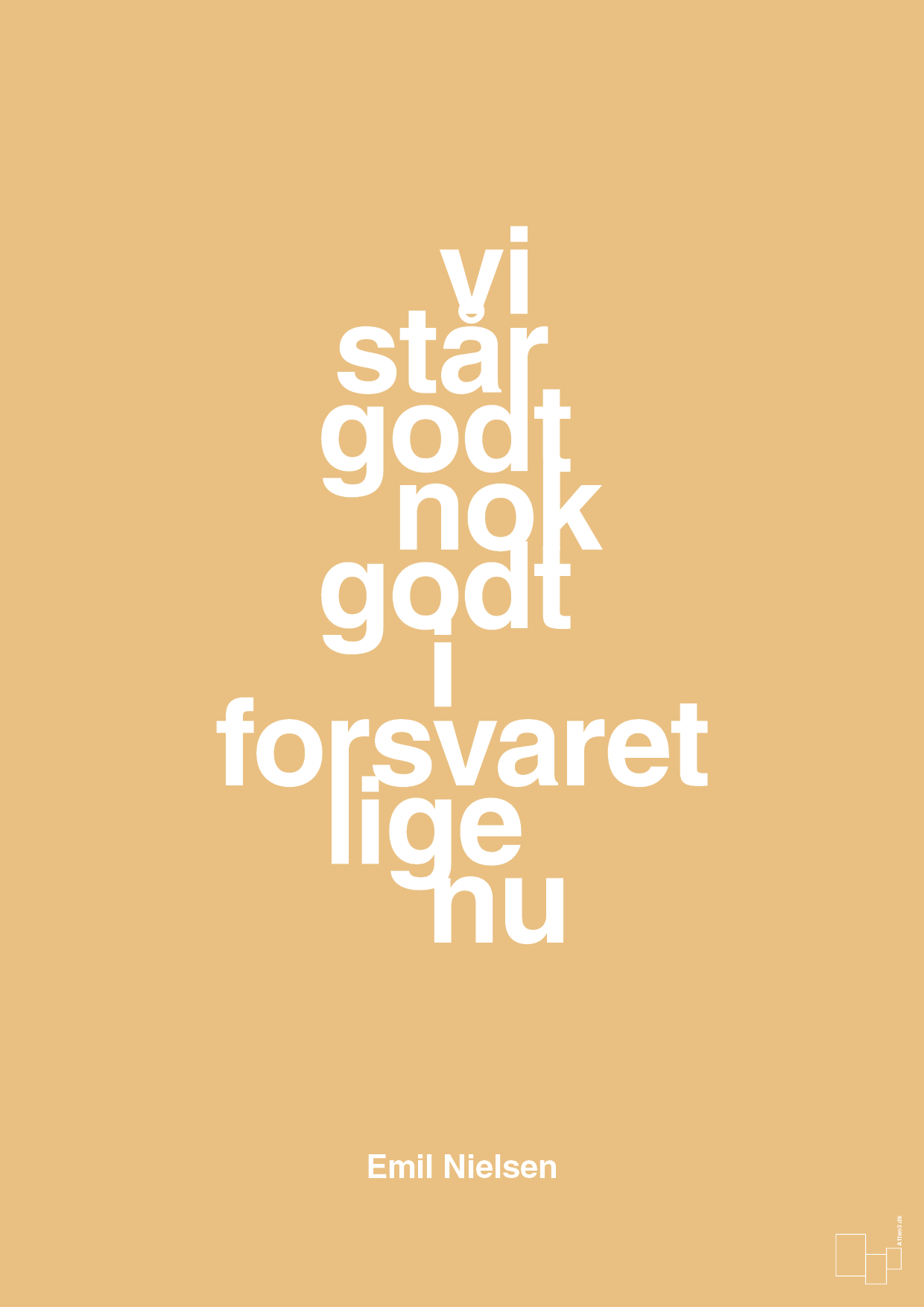plakat: vi står godt nok godt i forsvaret lige nu - charismatic-Håndbold-A1two3