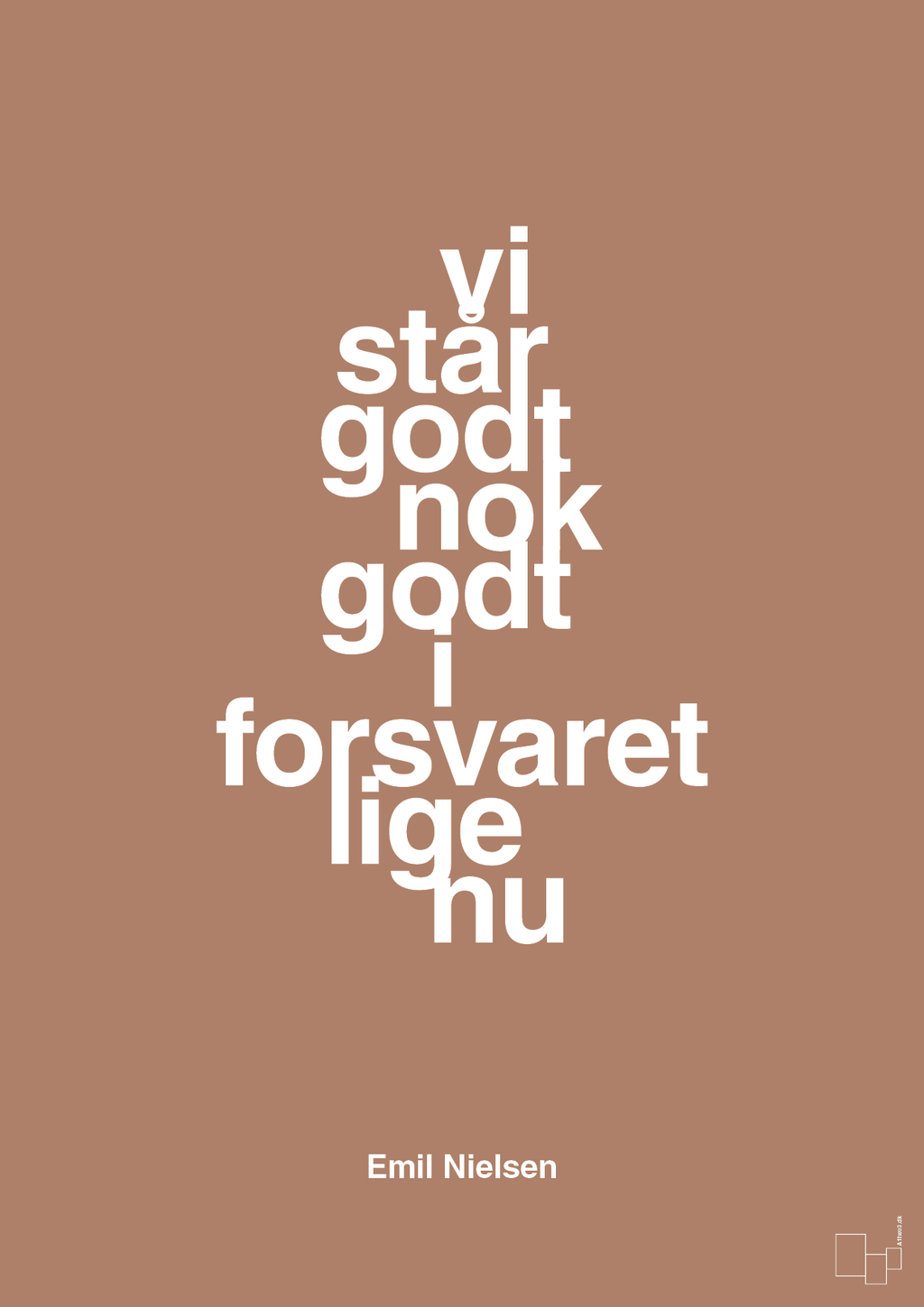 plakat: vi står godt nok godt i forsvaret lige nu - cider spice-Håndbold-A1two3