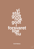plakat: vi står godt nok godt i forsvaret lige nu - cider spice-Håndbold-A1two3