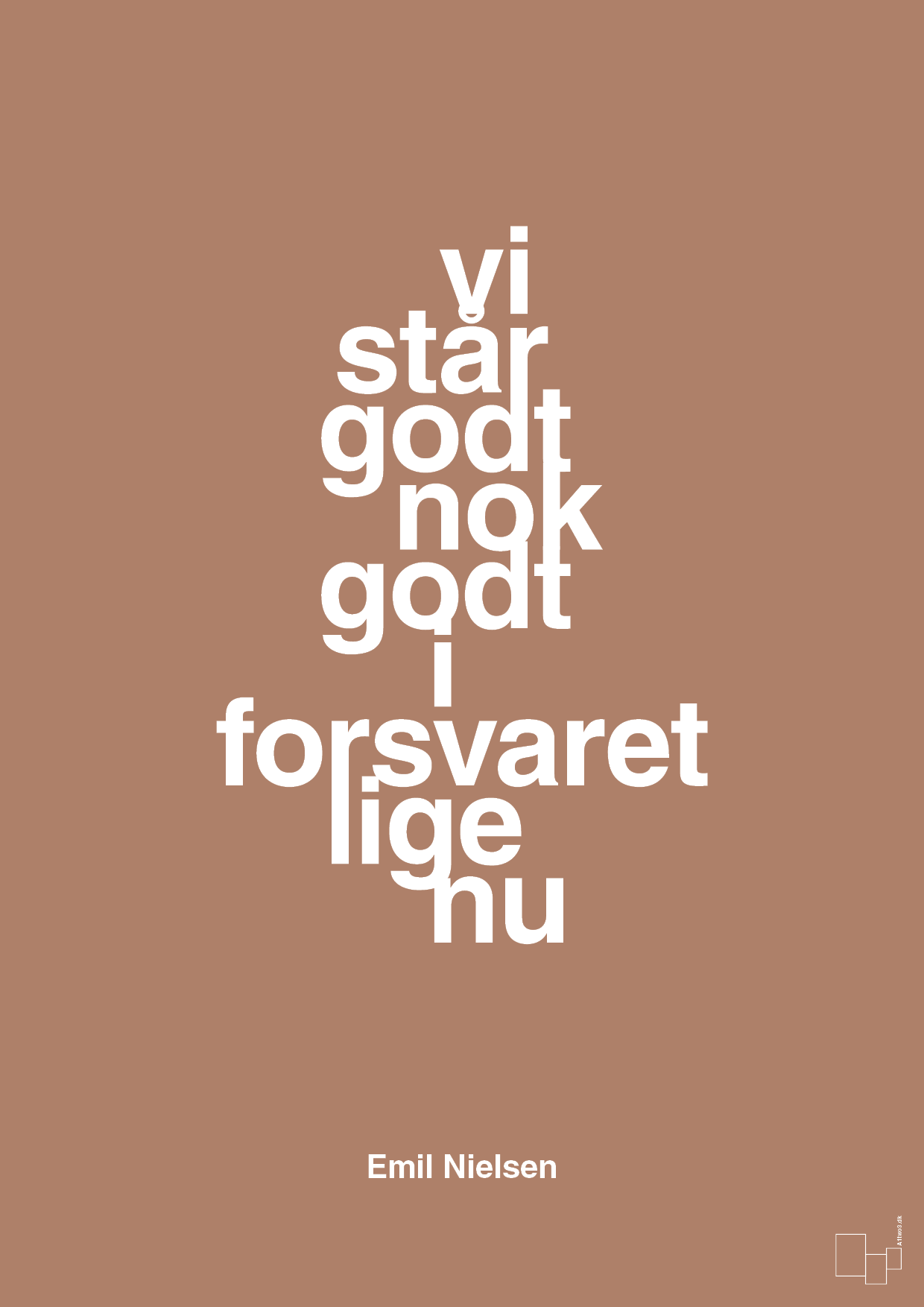 plakat: vi står godt nok godt i forsvaret lige nu - cider spice-Håndbold-A1two3
