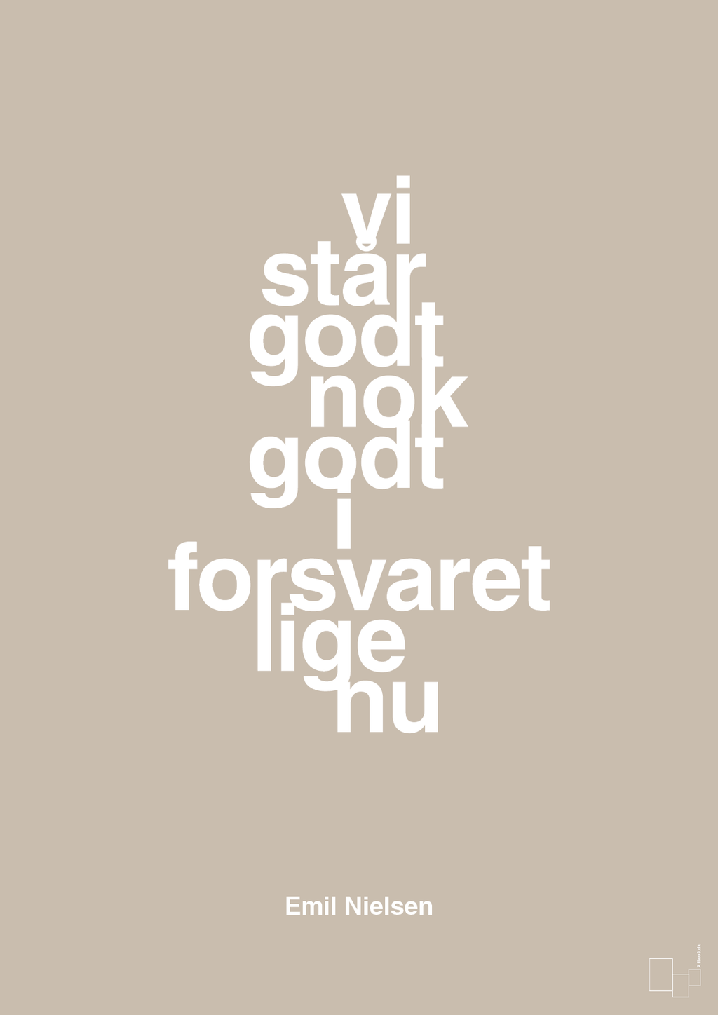 plakat: vi står godt nok godt i forsvaret lige nu - creamy mushroom-Håndbold-A1two3