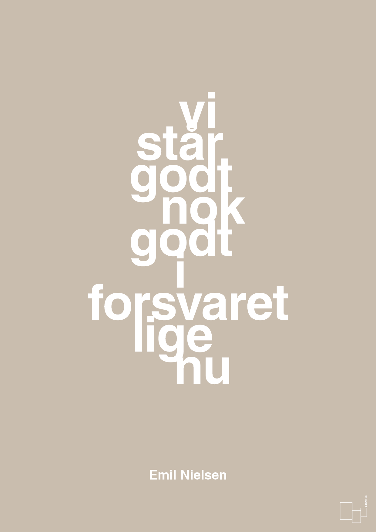 plakat: vi står godt nok godt i forsvaret lige nu - creamy mushroom-Håndbold-A1two3