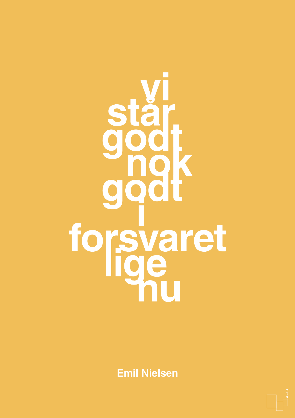 plakat: vi står godt nok godt i forsvaret lige nu - honeycomb-Håndbold-A1two3