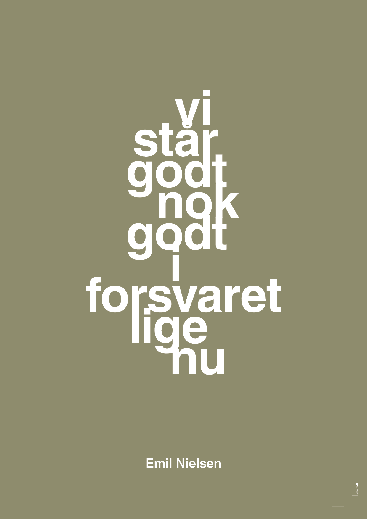 plakat: vi står godt nok godt i forsvaret lige nu - misty forrest-Håndbold-A1two3