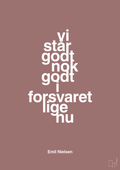 plakat: vi står godt nok godt i forsvaret lige nu - plum-Håndbold-A1two3