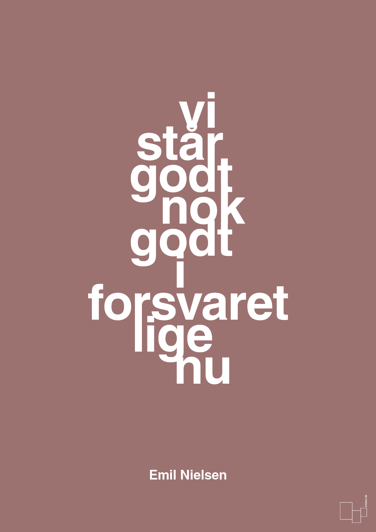 plakat: vi står godt nok godt i forsvaret lige nu - plum-Håndbold-A1two3