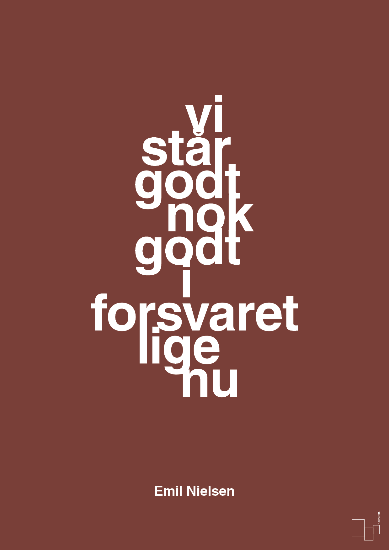plakat: vi står godt nok godt i forsvaret lige nu - red pepper-Håndbold-A1two3
