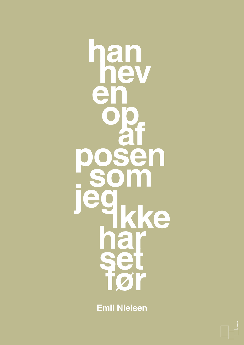plakat: han hev en op af posen som jeg ikke har set før - back to nature-Håndbold-A1two3
