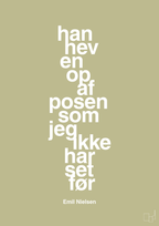 plakat: han hev en op af posen som jeg ikke har set før - back to nature-Håndbold-A1two3