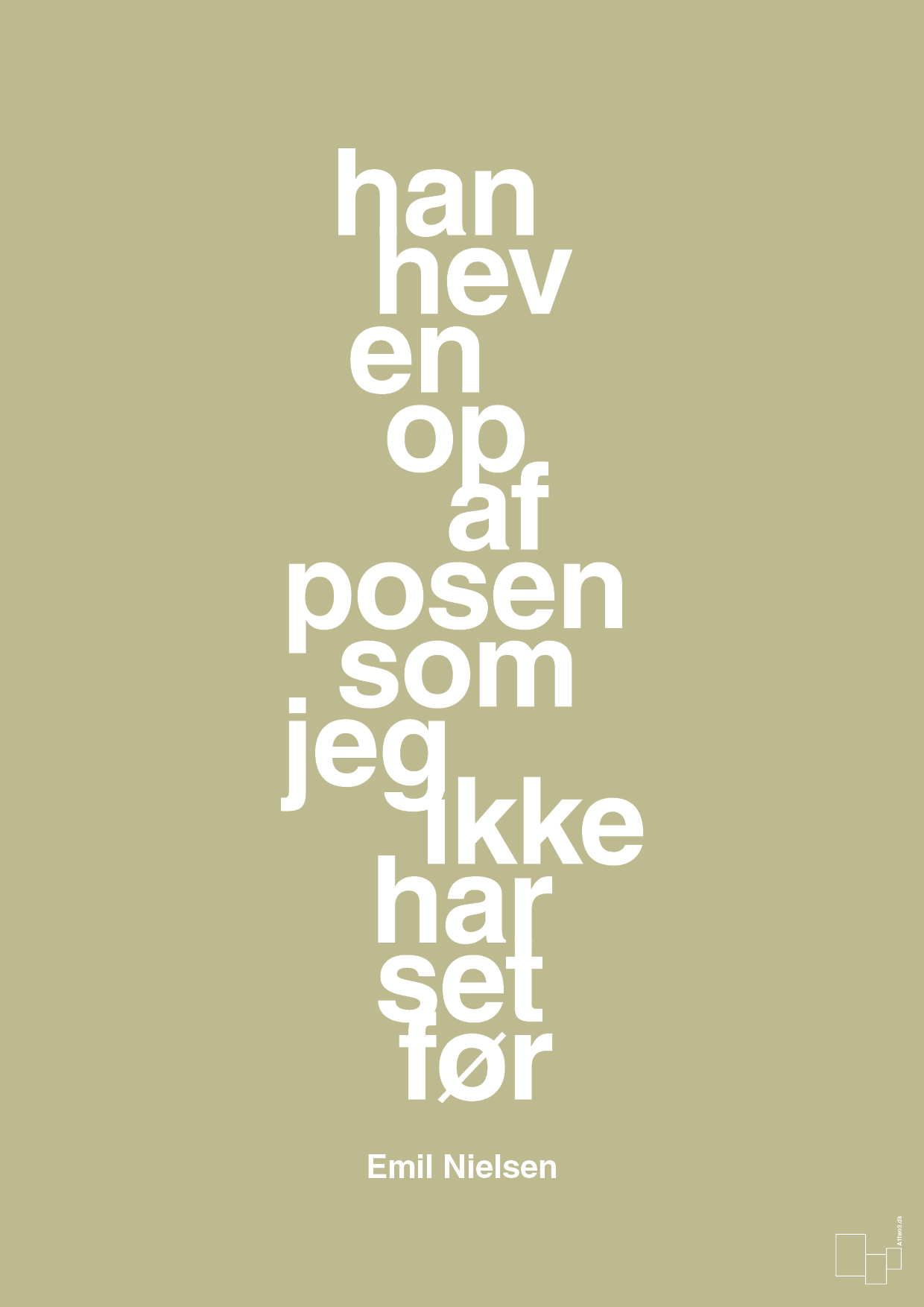 plakat: han hev en op af posen som jeg ikke har set før - back to nature-Håndbold-A1two3