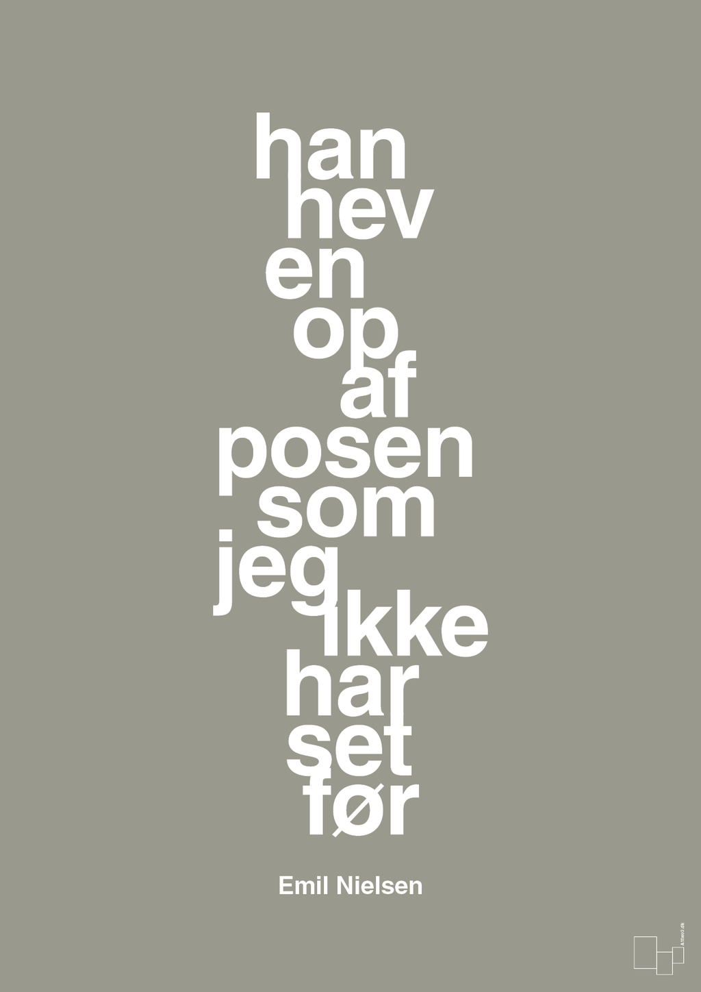 plakat: han hev en op af posen som jeg ikke har set før - battleship gray-Håndbold-A1two3