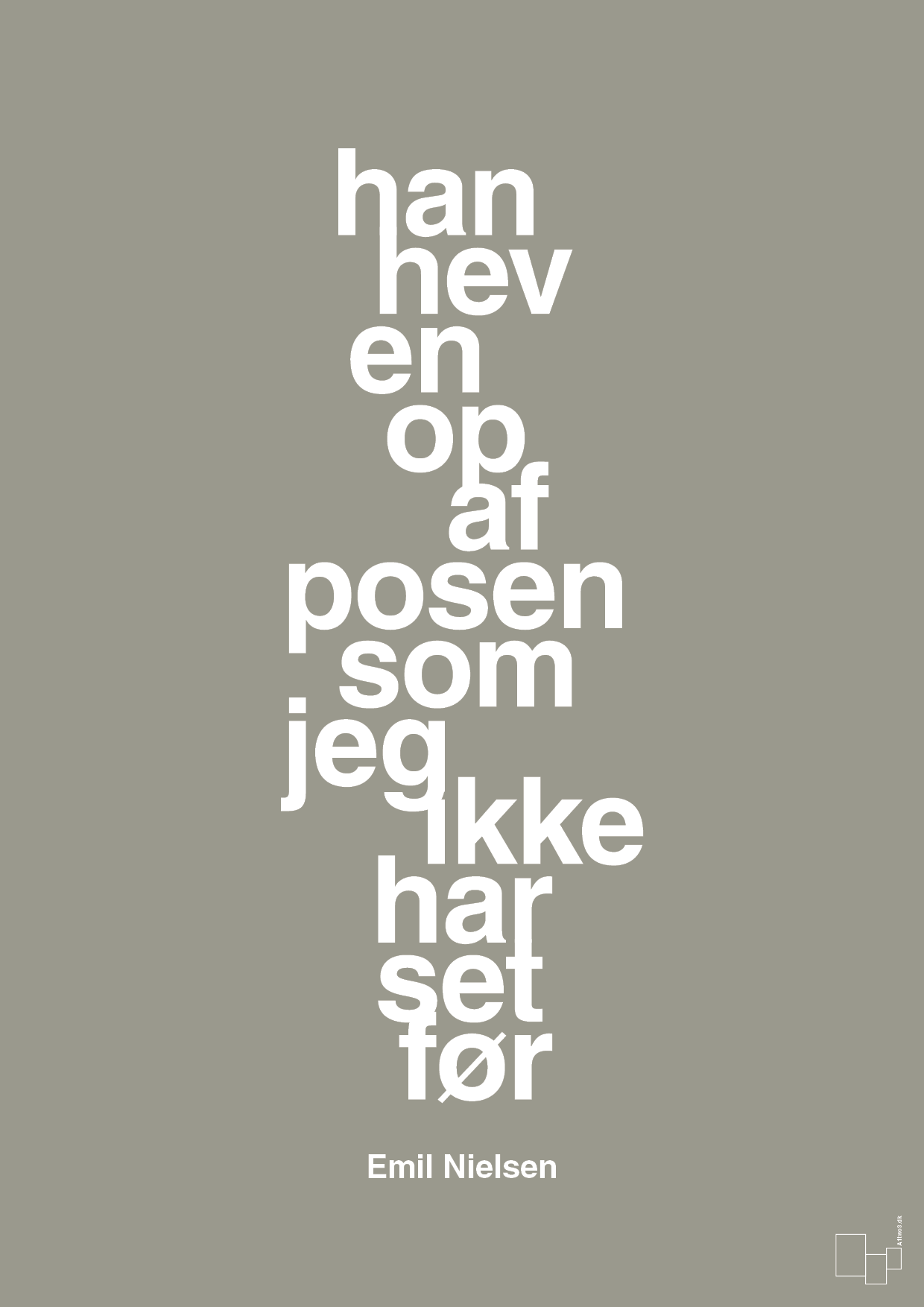 plakat: han hev en op af posen som jeg ikke har set før - battleship gray-Håndbold-A1two3