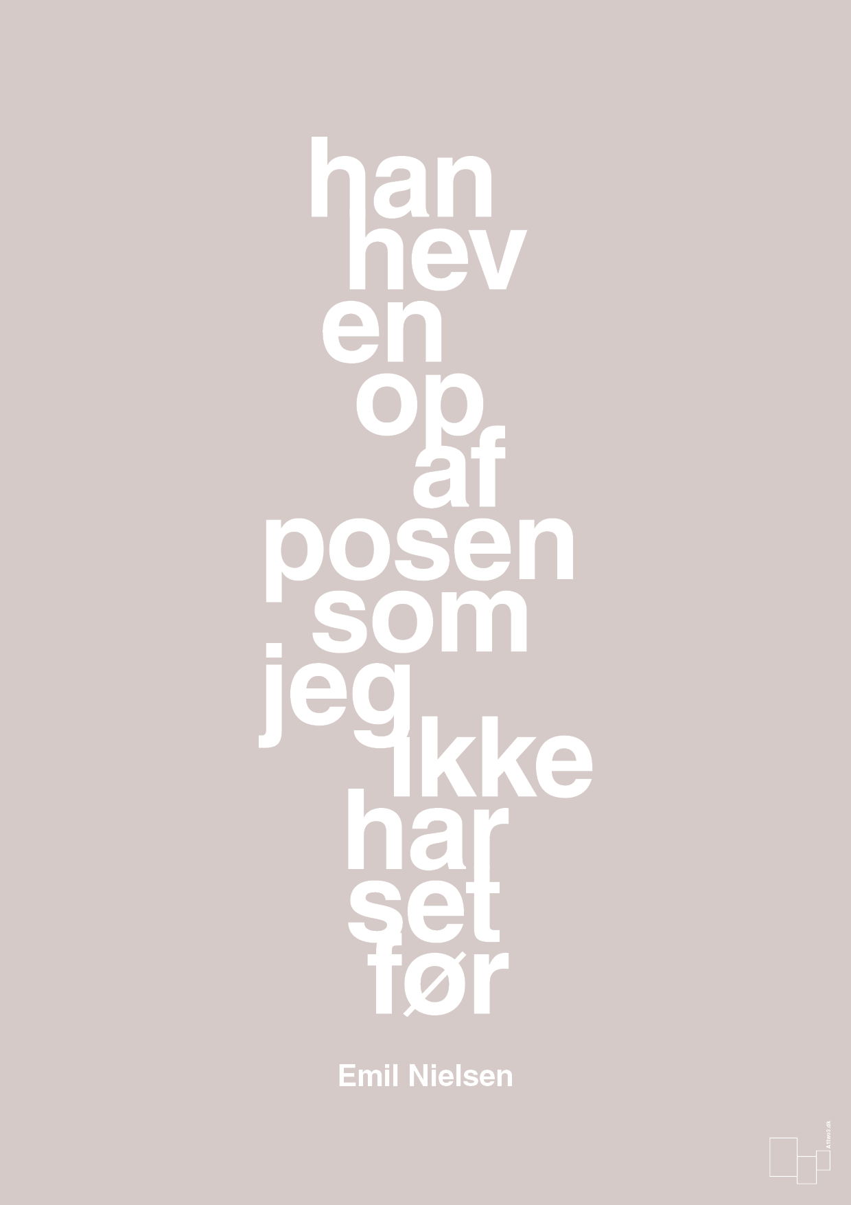 plakat: han hev en op af posen som jeg ikke har set før - broken beige-Håndbold-A1two3